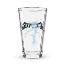 MetalliKittens Shaker pint glass