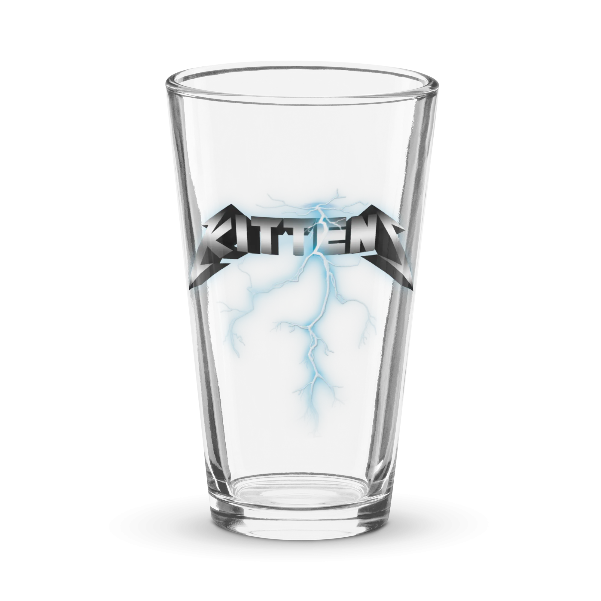 MetalliKittens Shaker pint glass