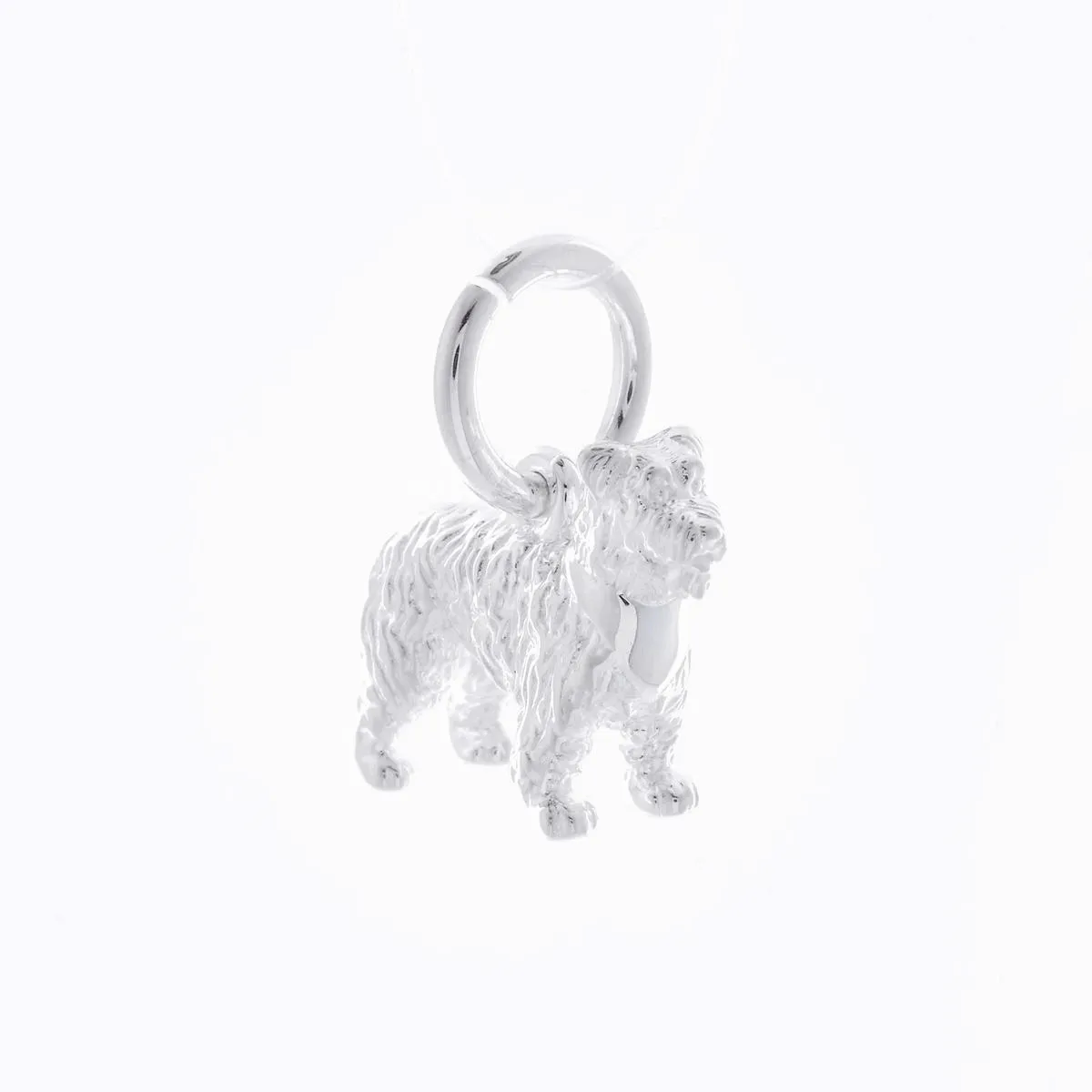 Miniature Schnauzer Silver Dog Charm