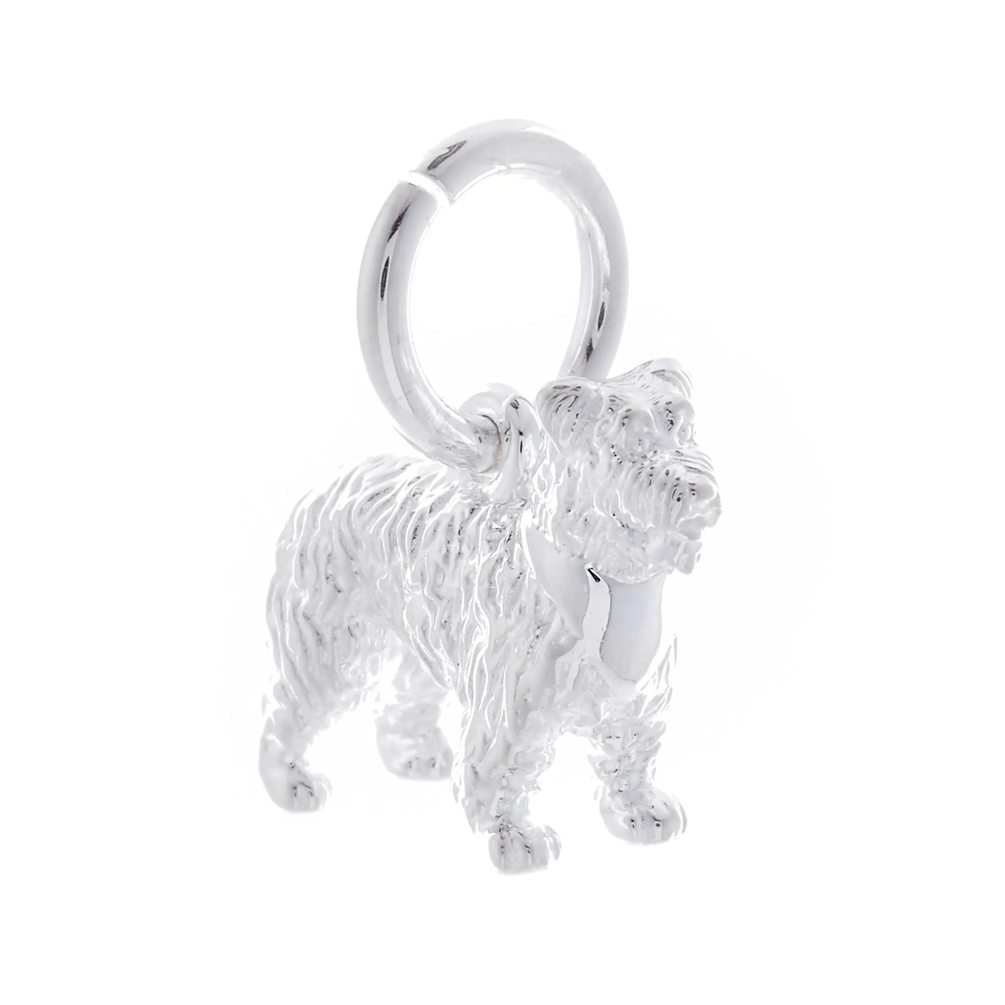 Miniature Schnauzer Silver Dog Charm