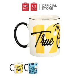 MINISO Mickey Mouse Collection Number Ceramic Mug with Gold Edge 340ml(Random Color)