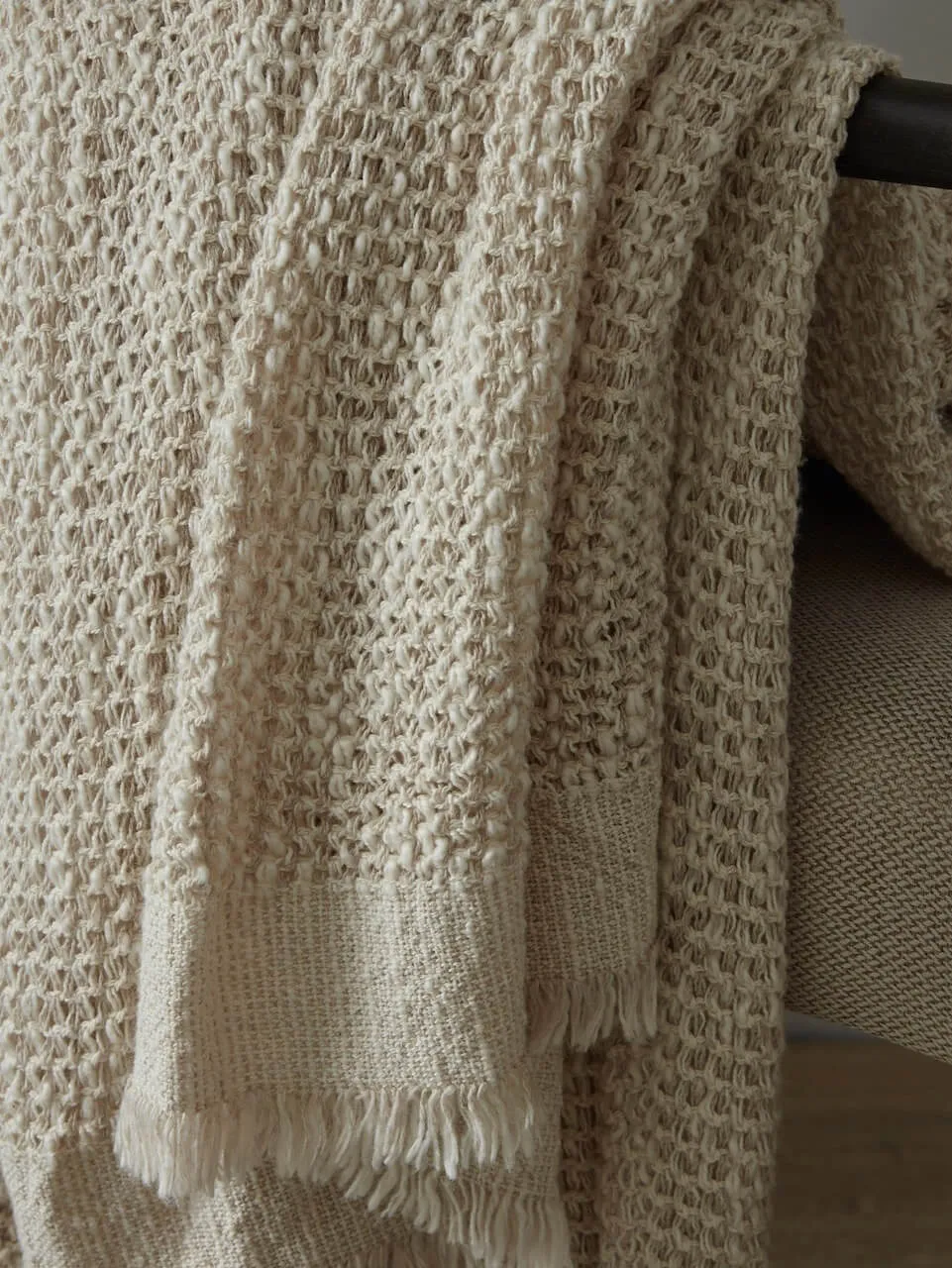 Mira Cotton Throw Oatmeal