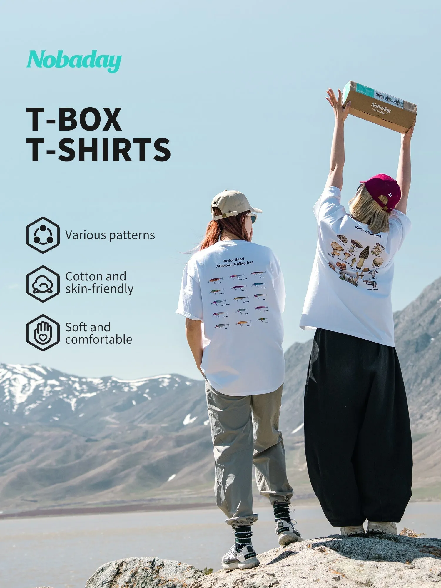 NOBADAY T-BOX TROUT GUIED SUMMER OUTDOOR T-SHIRT