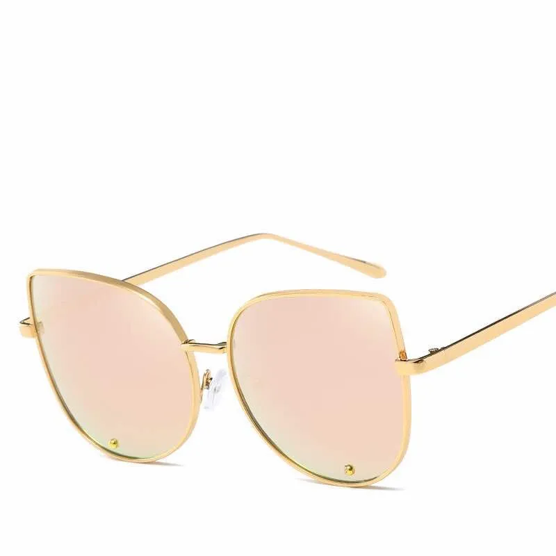 OVERSIZE CAT EYES SHADES X028 ROSE GOLD