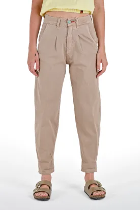 Pantaloni donna baggy Carrie Sabbia SS24