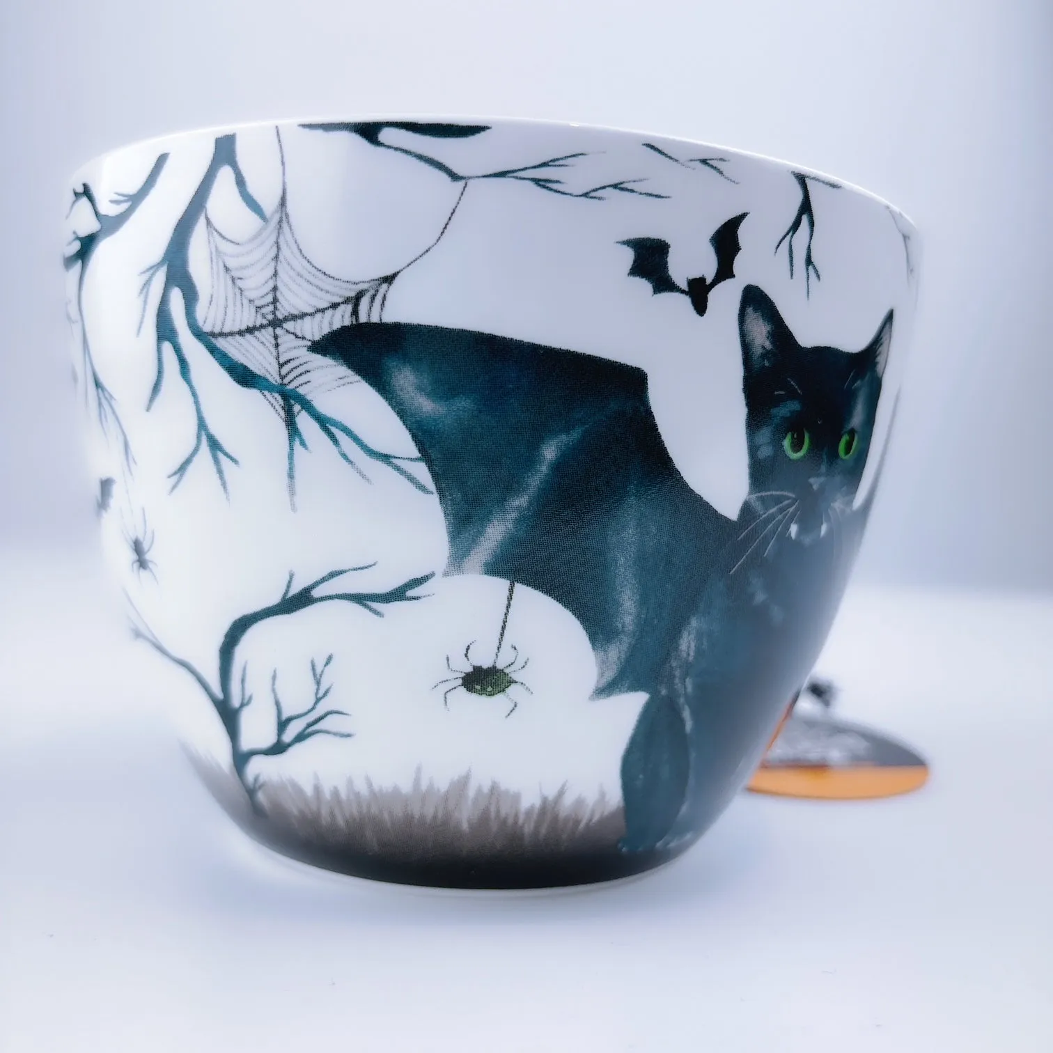 Portobello By Design 'Bat Cat' Black Cat 2 Bone China XL Coffee Mug Tea Cup 20 oz