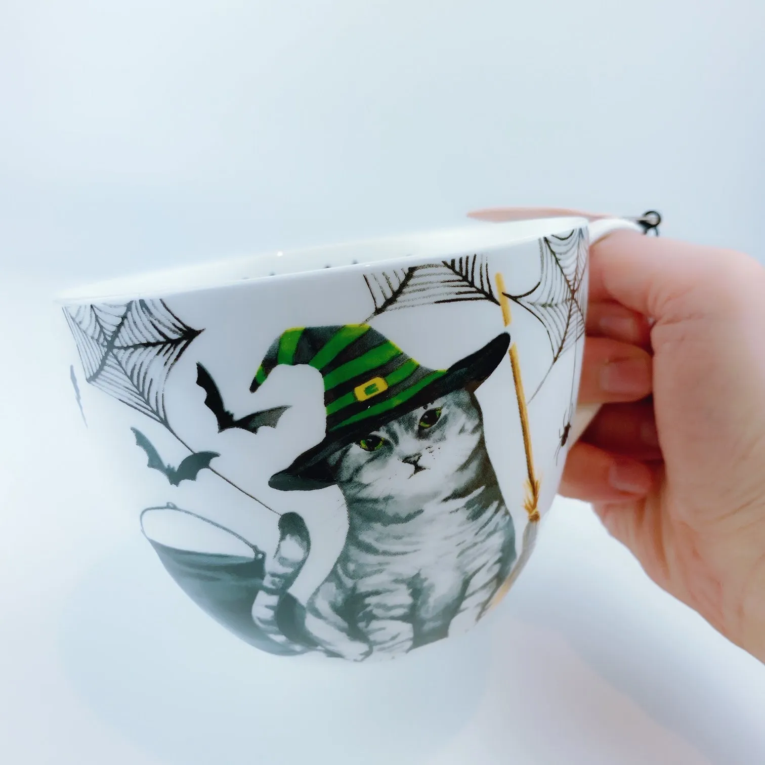 Portobello By Design 'Creepy Cat' Witch Cat Bone China XL Coffee Mug Tea Cup 20 oz