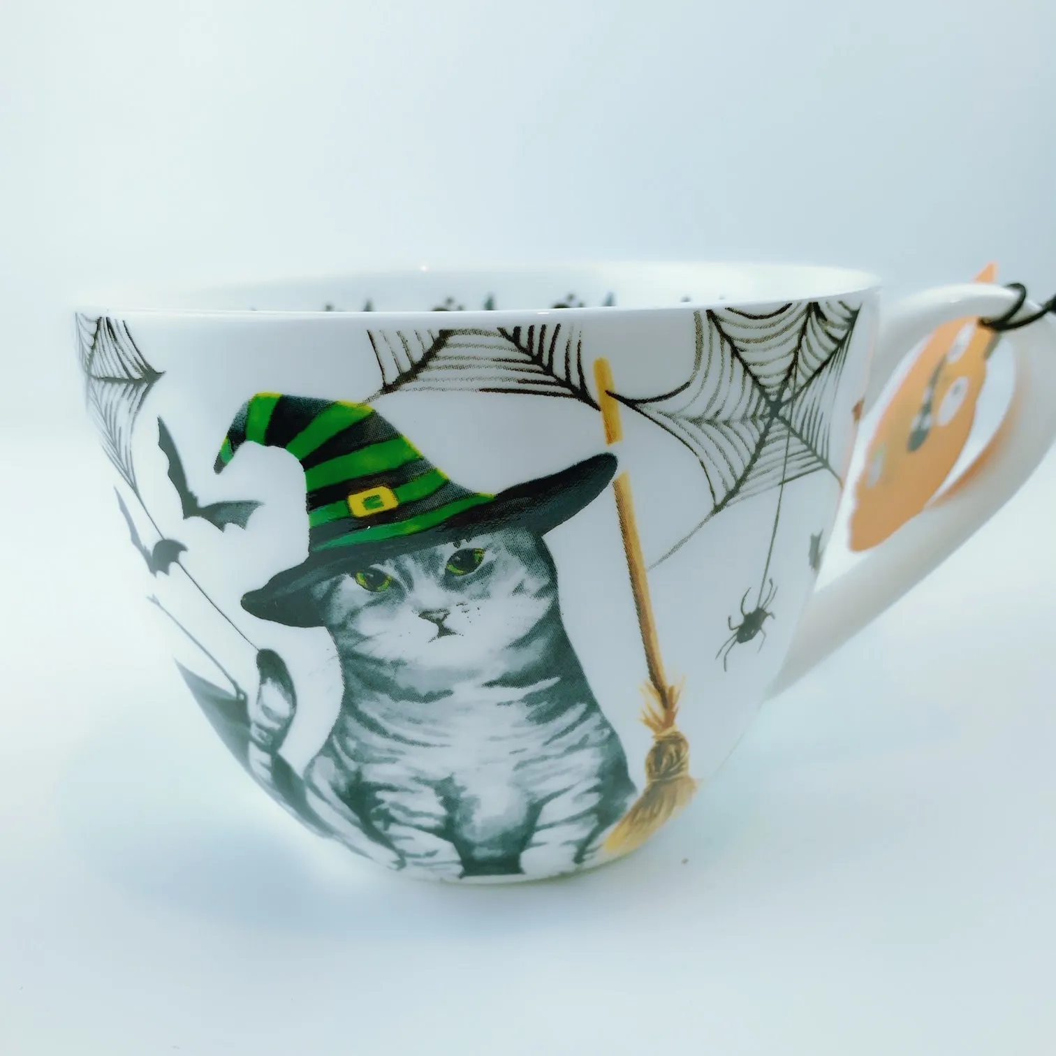 Portobello By Design 'Creepy Cat' Witch Cat Bone China XL Coffee Mug Tea Cup 20 oz