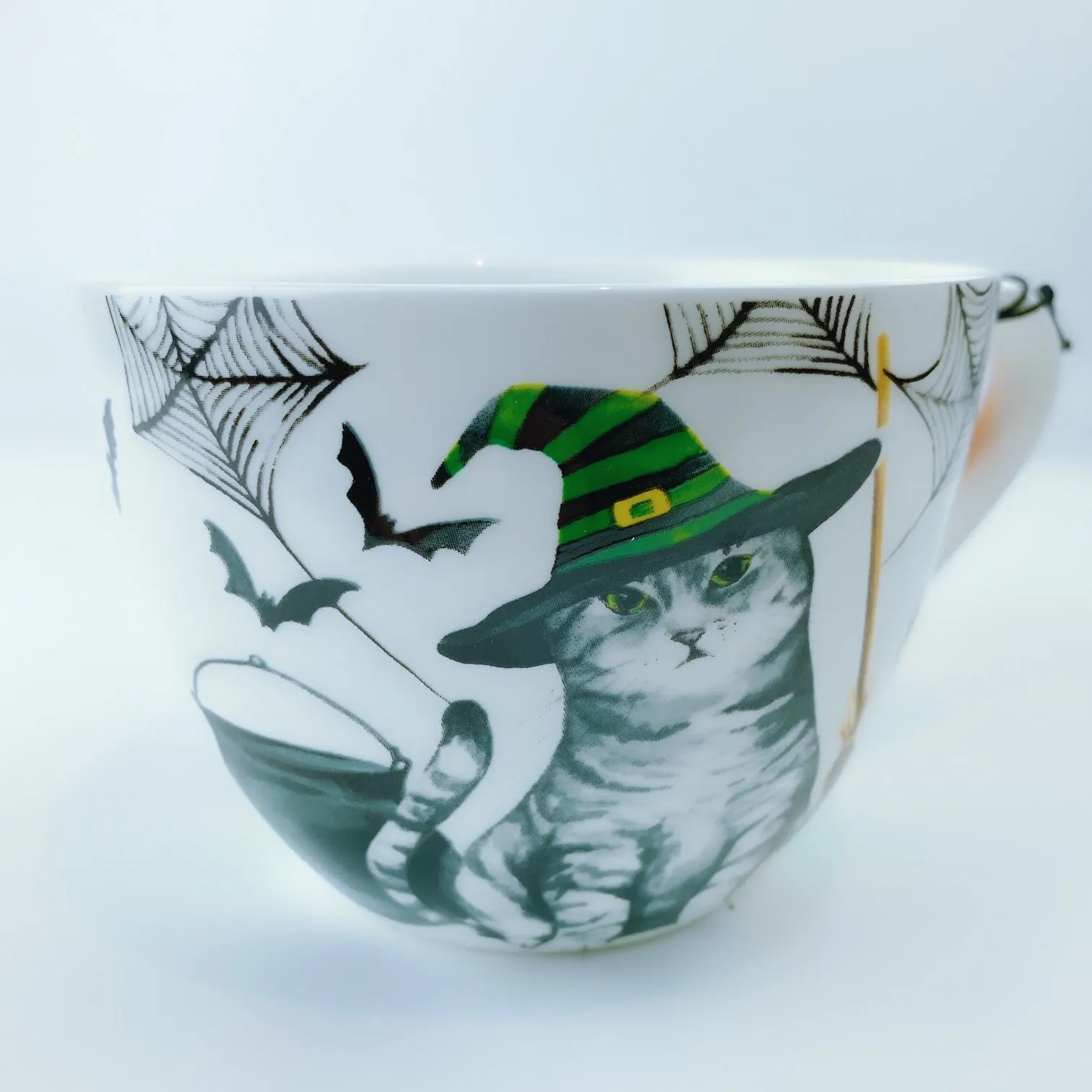 Portobello By Design 'Creepy Cat' Witch Cat Bone China XL Coffee Mug Tea Cup 20 oz