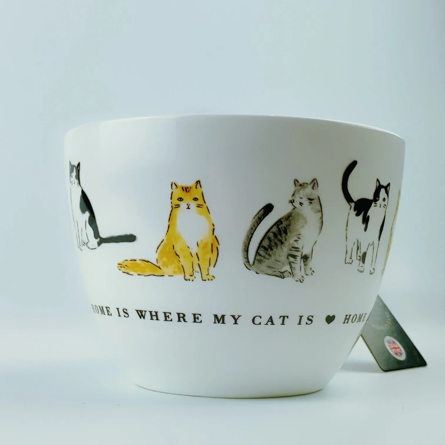 Portobello By Design 'Home Is Where My Cat Is' Bone China XL Coffee Mug Tea Cup 20 oz