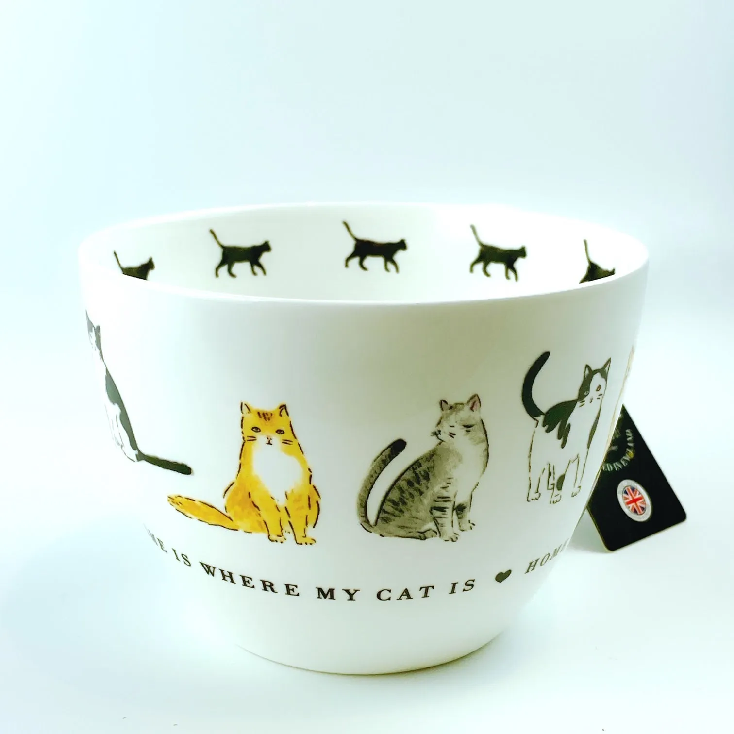 Portobello By Design 'Home Is Where My Cat Is' Bone China XL Coffee Mug Tea Cup 20 oz