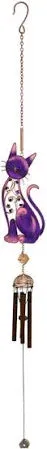 PURPLE SLINKY CAT WINDCHIME