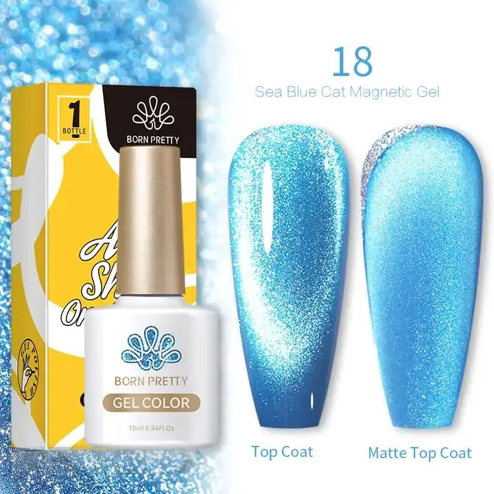 Sea Blue Cat Eye Magnetic Gel Polish Born Pretty