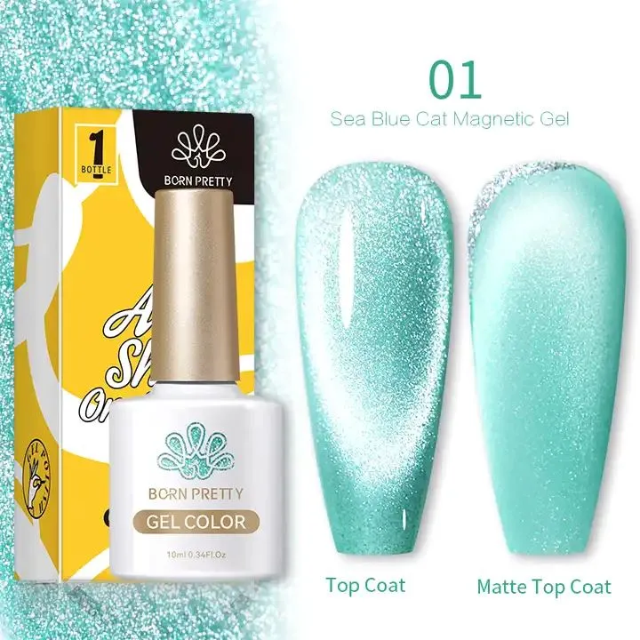 Sea Blue Cat Eye Magnetic Gel Polish Born Pretty