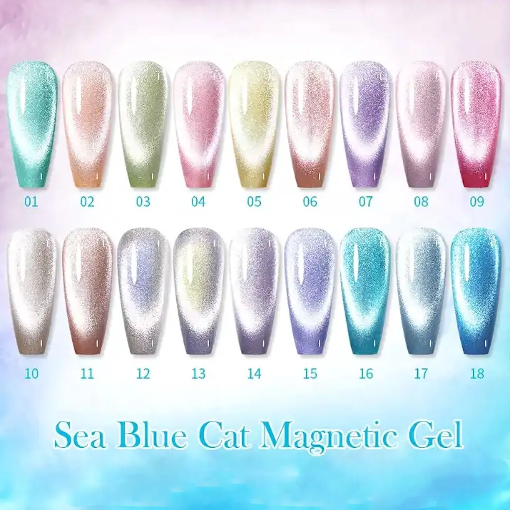 Sea Blue Cat Eye Magnetic Gel Polish Born Pretty