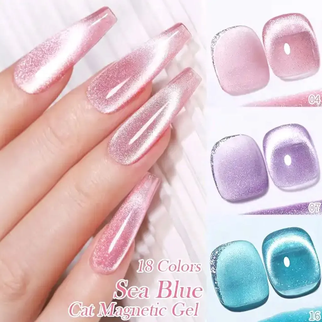 Sea Blue Cat Eye Magnetic Gel Polish Born Pretty