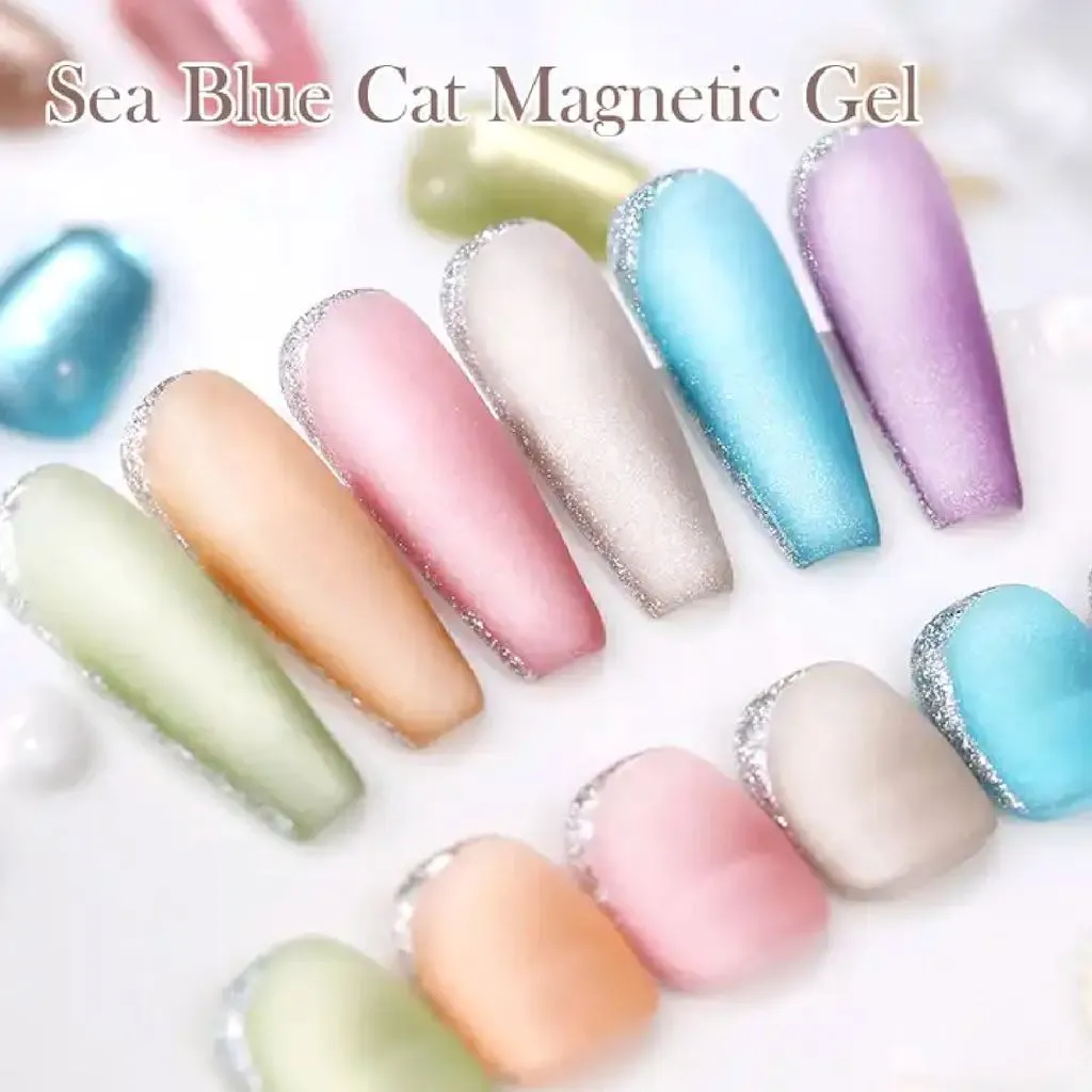 Sea Blue Cat Eye Magnetic Gel Polish Born Pretty