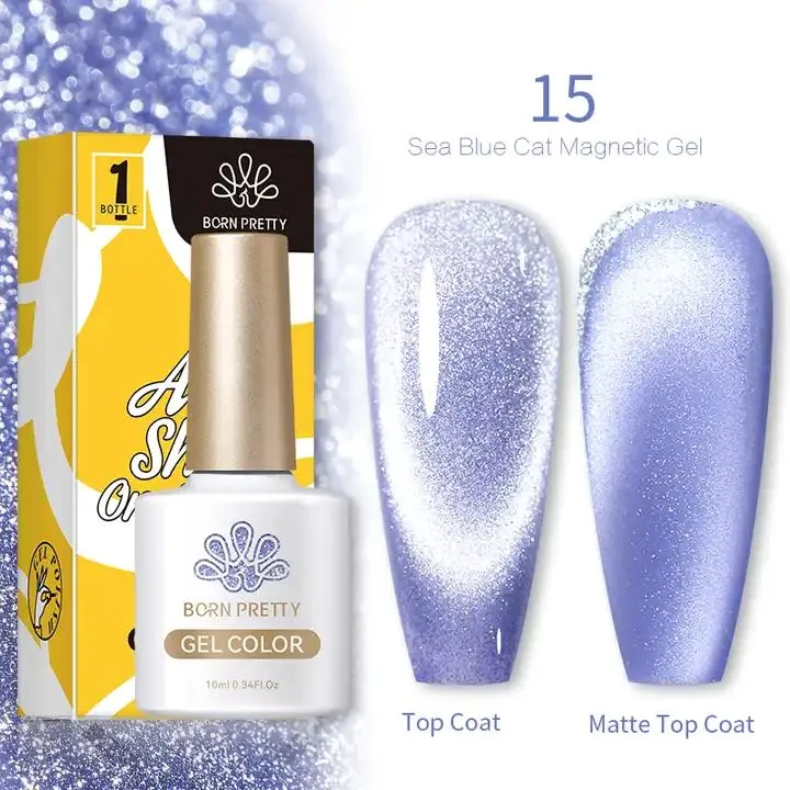 Sea Blue Cat Eye Magnetic Gel Polish Born Pretty