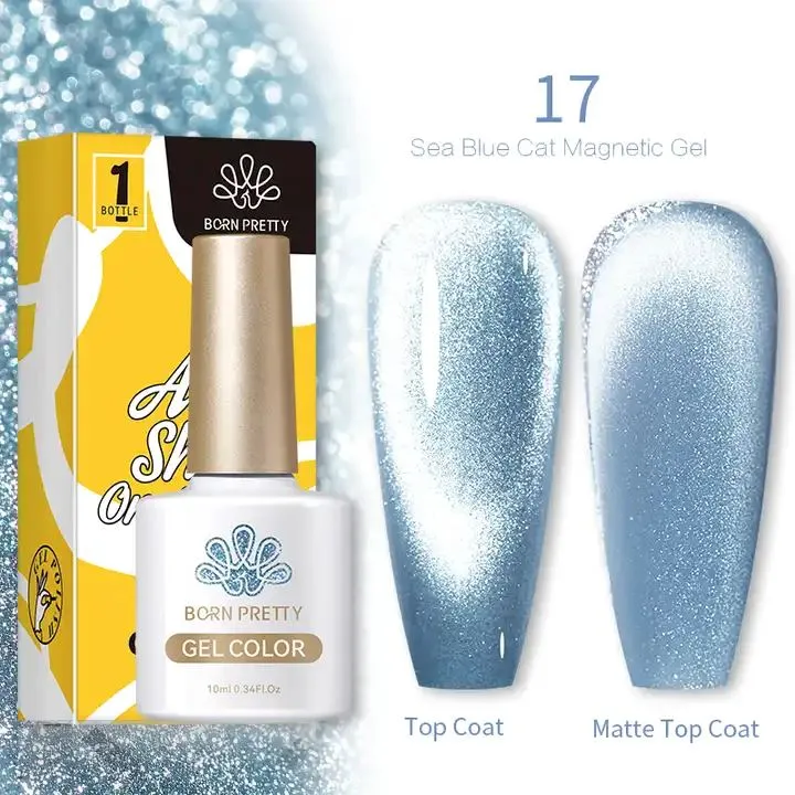 Sea Blue Cat Eye Magnetic Gel Polish Born Pretty