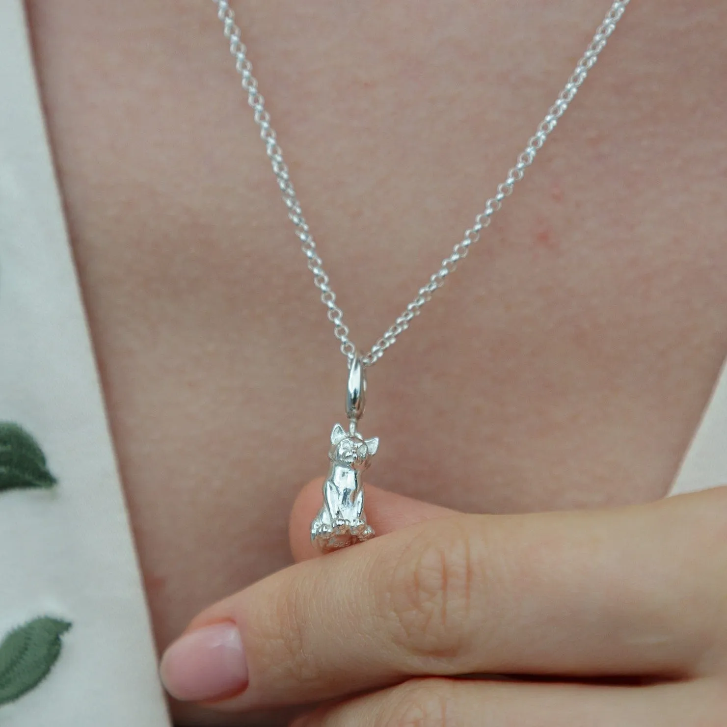 Silver Cat Necklace