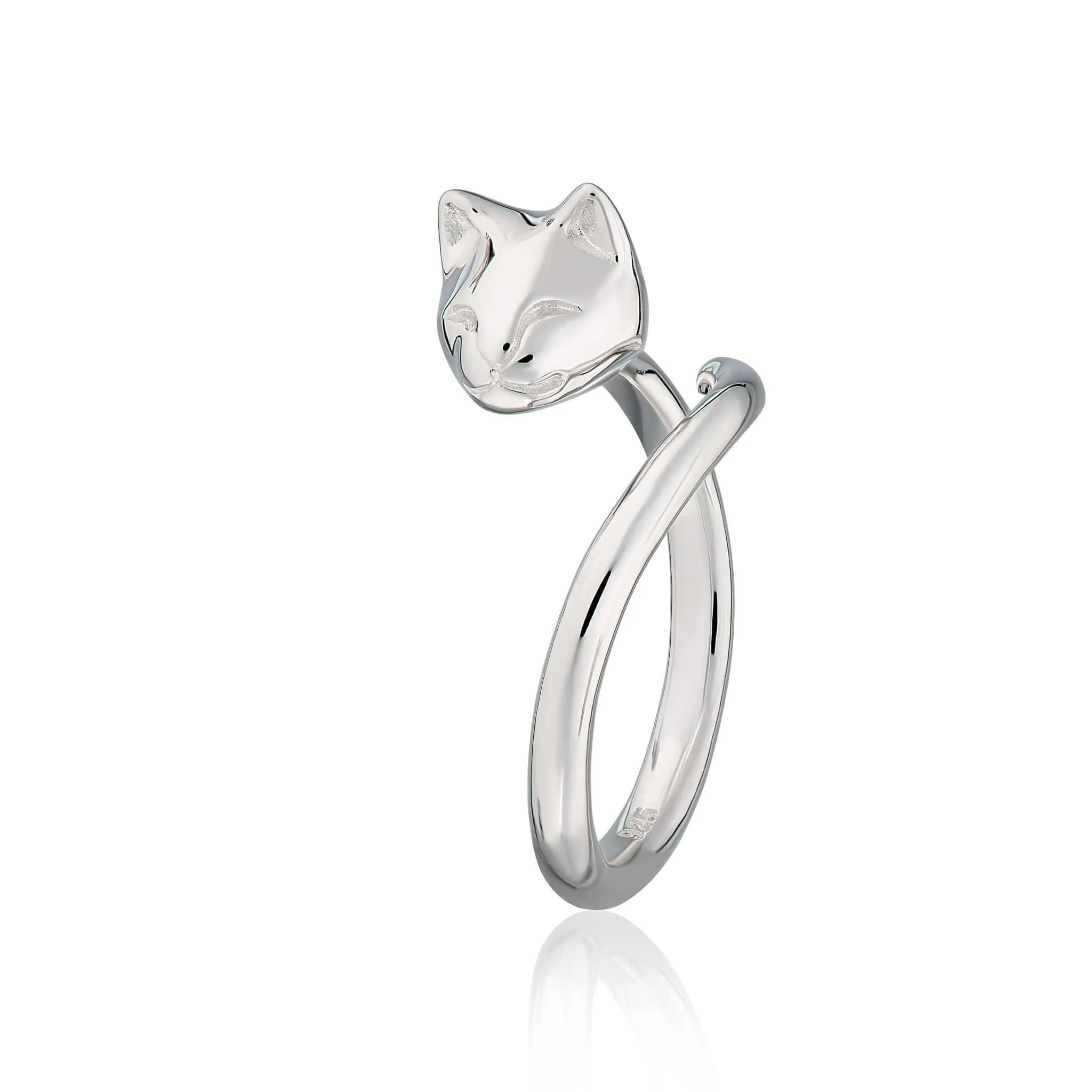 Silver Cat Ring