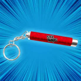 Red Spy Ninjas Laser Light Keyring - Compact and Bright