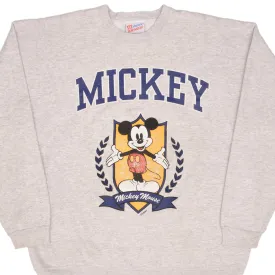 VINTAGE DISNEY MICKEY MOUSE 1990S GREY SWEATSHIRT SIZE XL MADE IN USA